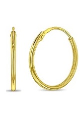 outstanding yellow gold shiny round hoop baby earrings 